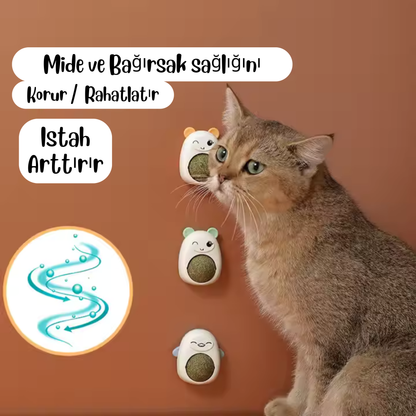 Ayıcıklı Kedi Nane Otu Yalama Topu